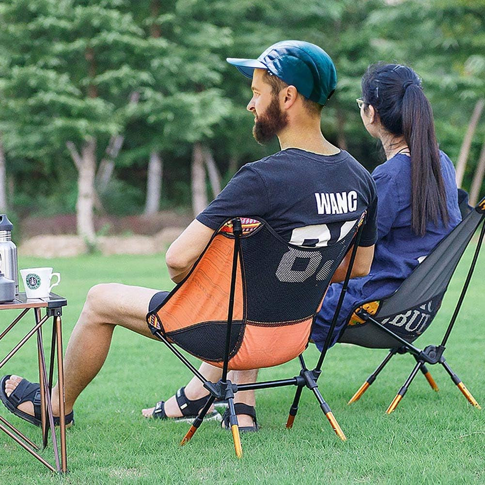 Folding Camping Chair Ultralight Folding Backpacking Chairs Small Collapsible Foldable Packable Perfect Hiking/Fishing/Camping Camping Chair