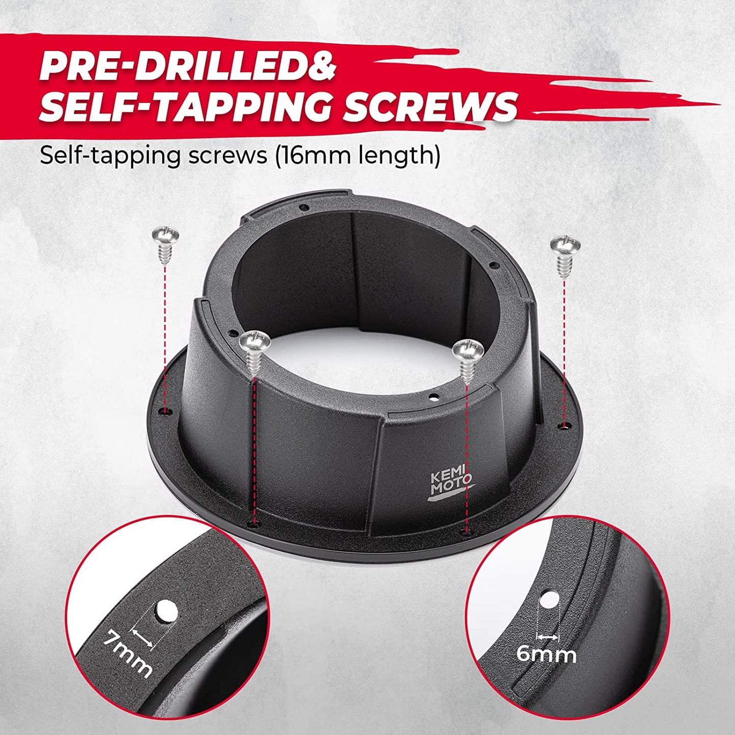 Universal Durable Outdoor SpeakerEnclosures, PP Plastic Black, 6.5"