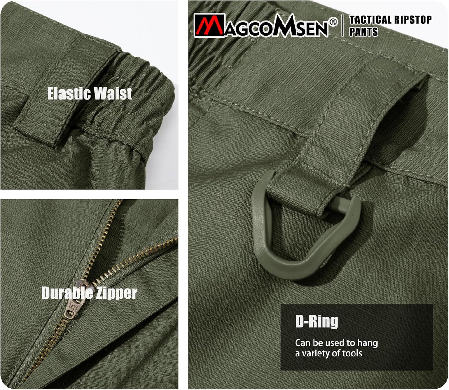 Men'S Tactical Pants 9 Pockets Ripstop, Water Repellent, Cargo Pants for Work, Hiking, Hunting(No Belt)