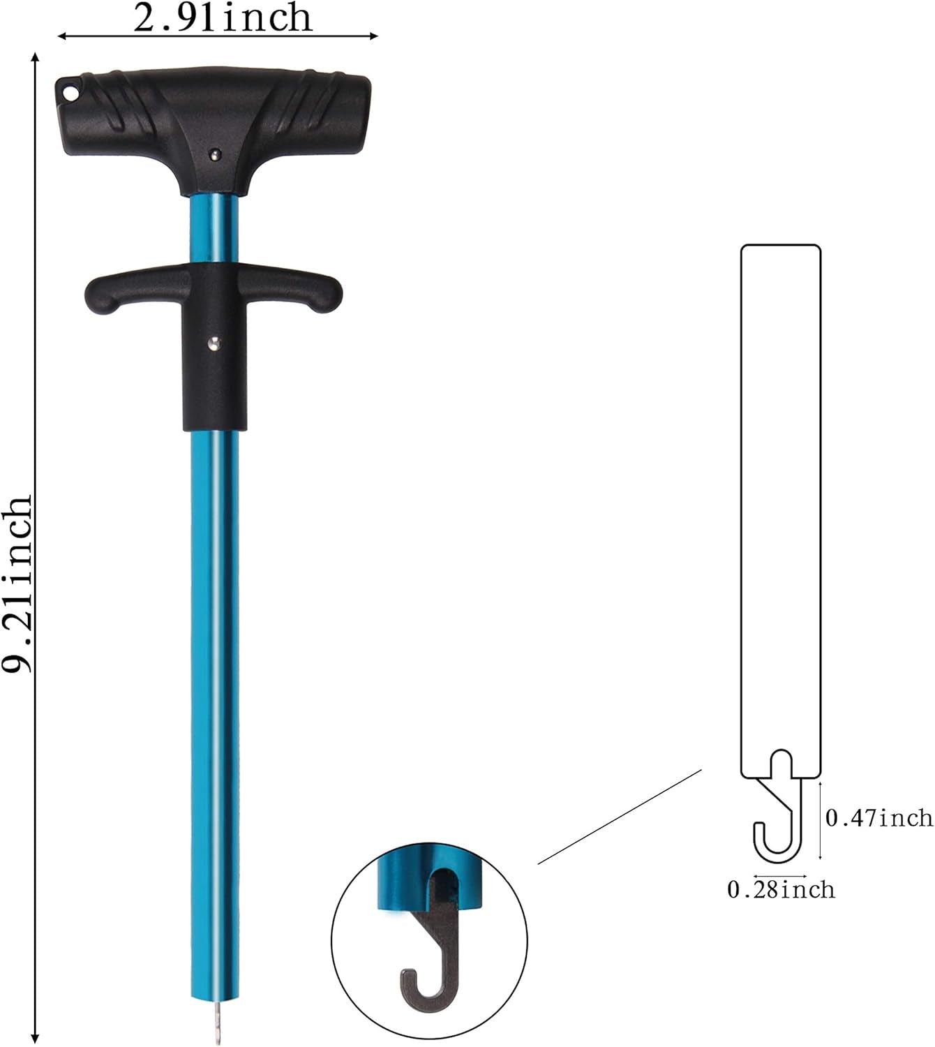 Portable Fish Hook Remover Tools, Squeeze-Out Fishing Pliers Hook Remover with T-Handle Fishing Gear Fishing Accessories Tool