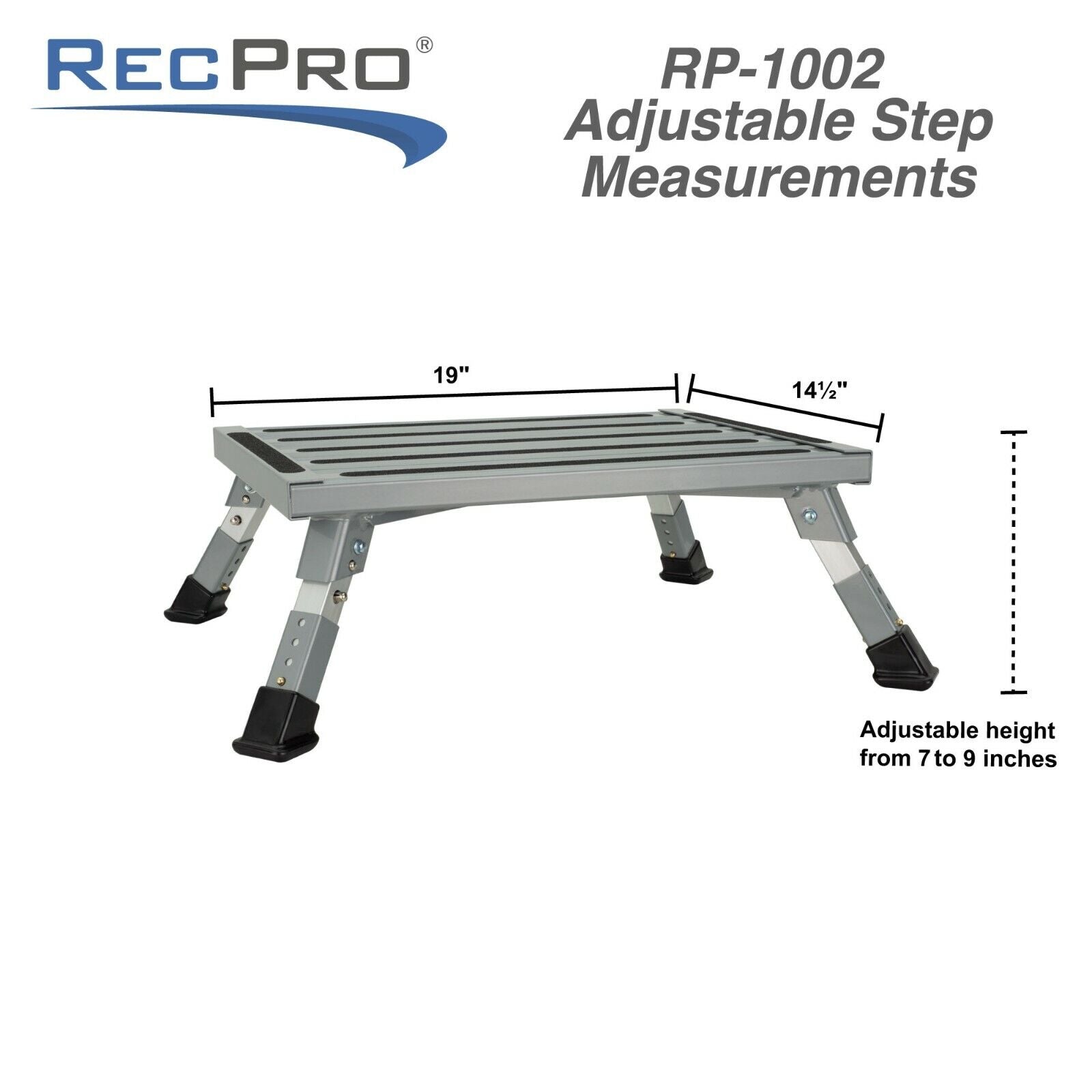 RV Aluminum Platform Step RV Portable Step Adjustable Height