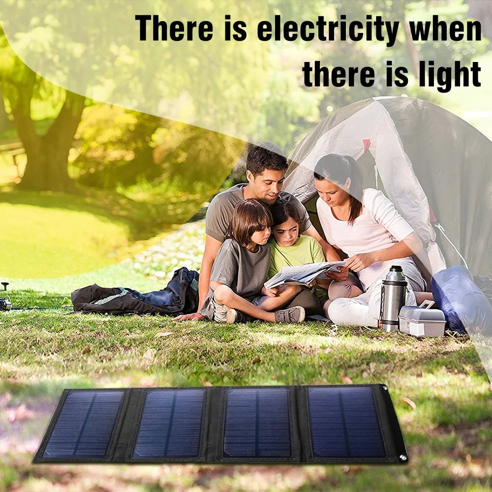 100W 10V Portable Solar Panel Kit, Folding Charger for Camping, RV, Marine, Waterproof