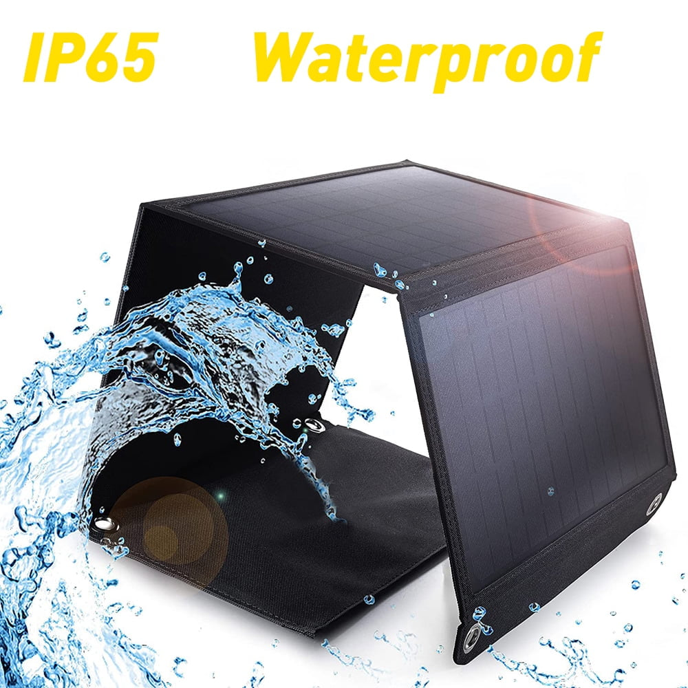 100W 10V Portable Solar Panel Kit, Folding Charger for Camping, RV, Marine, Waterproof