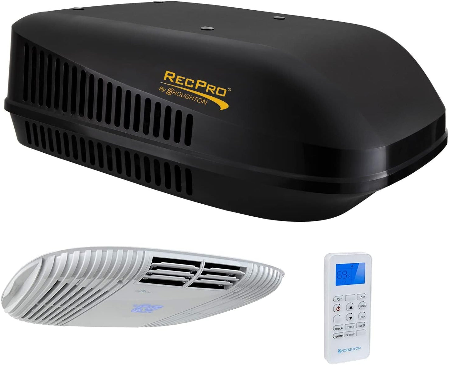RV Air Conditioner 13.5K Ducted or Non-Ducted | Quiet AC | 110-120V | Cooling Only | Easy Install | All-In-One Unit | for Camper, Fifth Wheel, Food Trucks, (Ducted, Black)