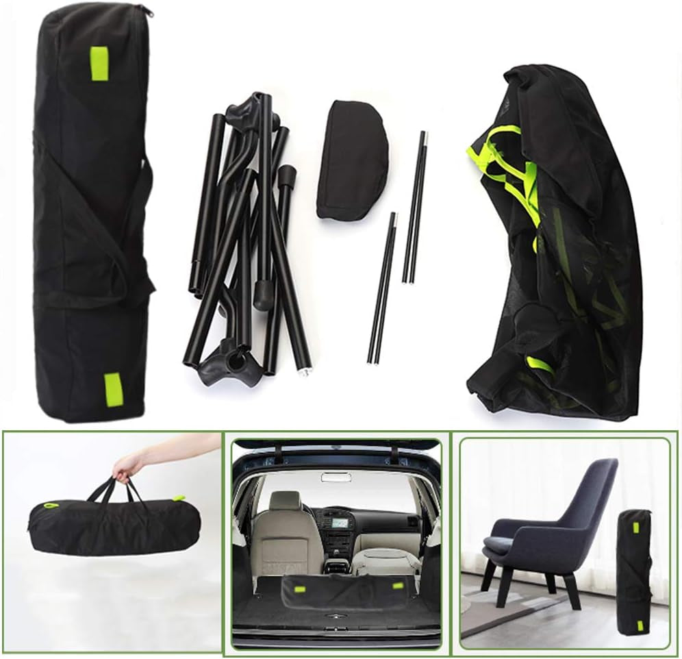 Reclining Camping Chair Portable Heavy Duty Outdoor Folding Camping Chair for Adults Kids,Aluminum Alloy Camping Chair Backrest Folding Swing Chair for Camping,Lawn,Beach,Picnic,Travel,Stargaze