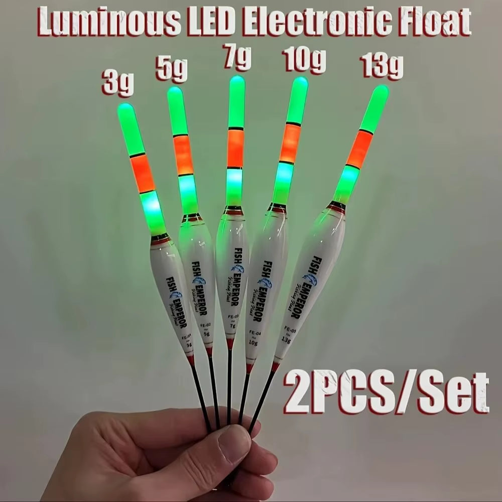 2Pcs Night Fishing Electronic Float Large Buoyancy Buoy Led Luminous Cr425 Summer Luminous Fishing Gear Fishing Gear 2024 New