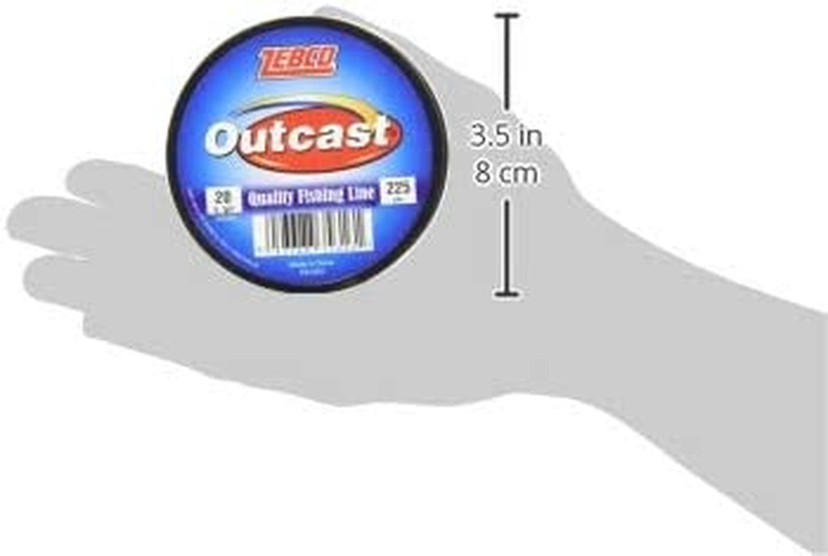 Outcast Monofilament Fishing Line, Low Memory and Stretch, High Tensile Strength