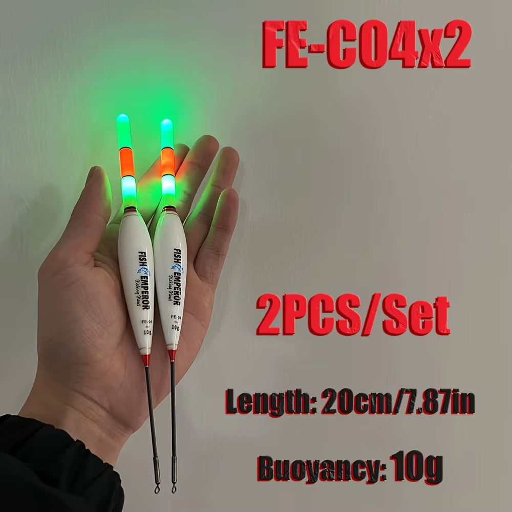2Pcs Night Fishing Electronic Float Large Buoyancy Buoy Led Luminous Cr425 Summer Luminous Fishing Gear Fishing Gear 2024 New