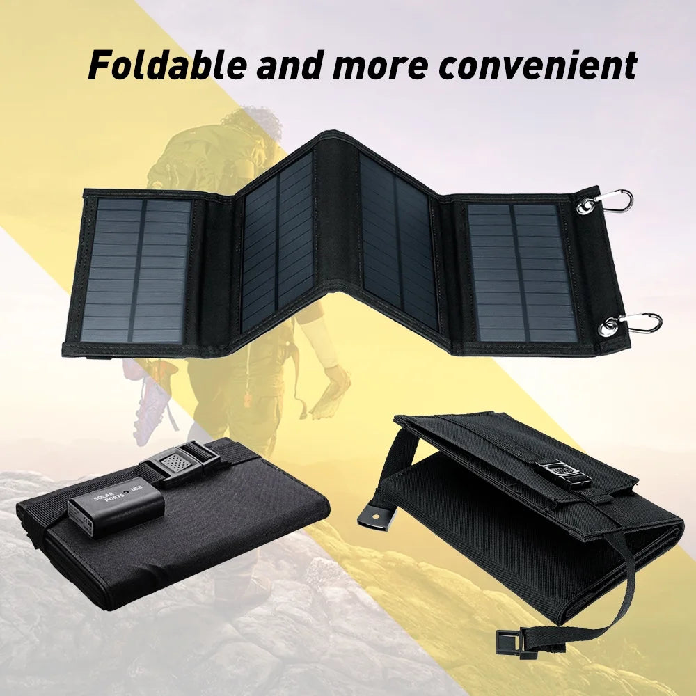 100W 10V Portable Solar Panel Kit, Folding Charger for Camping, RV, Marine, Waterproof