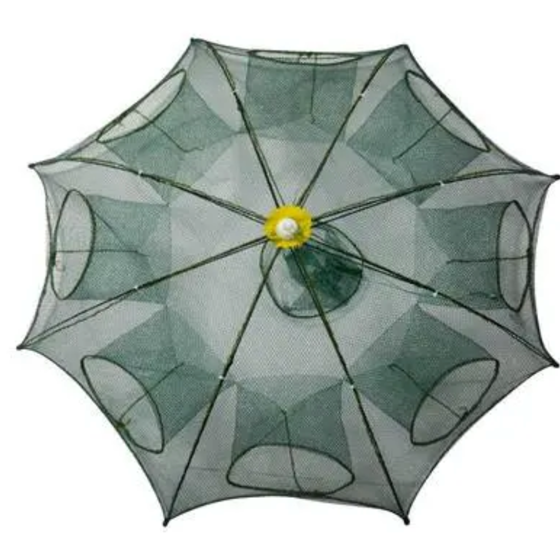 Folded Umbrella Nylon Fish Trap 8 Hole Fishing nets for Fish Shrimp And Crabs