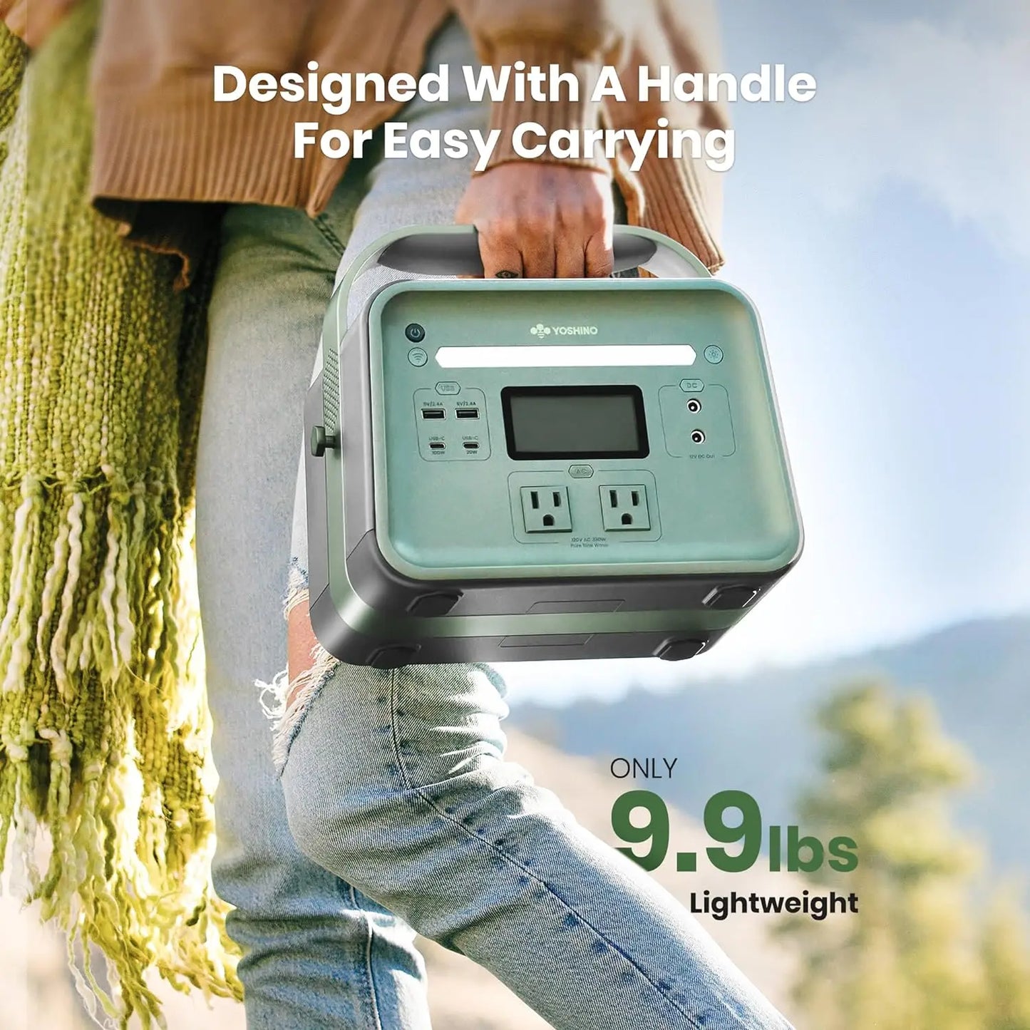 Solid-State Portable Power Station B330 SST, 241Wh Backup Battery with 2x AC Outlets 330W, Smart APP Control, Solar Generator