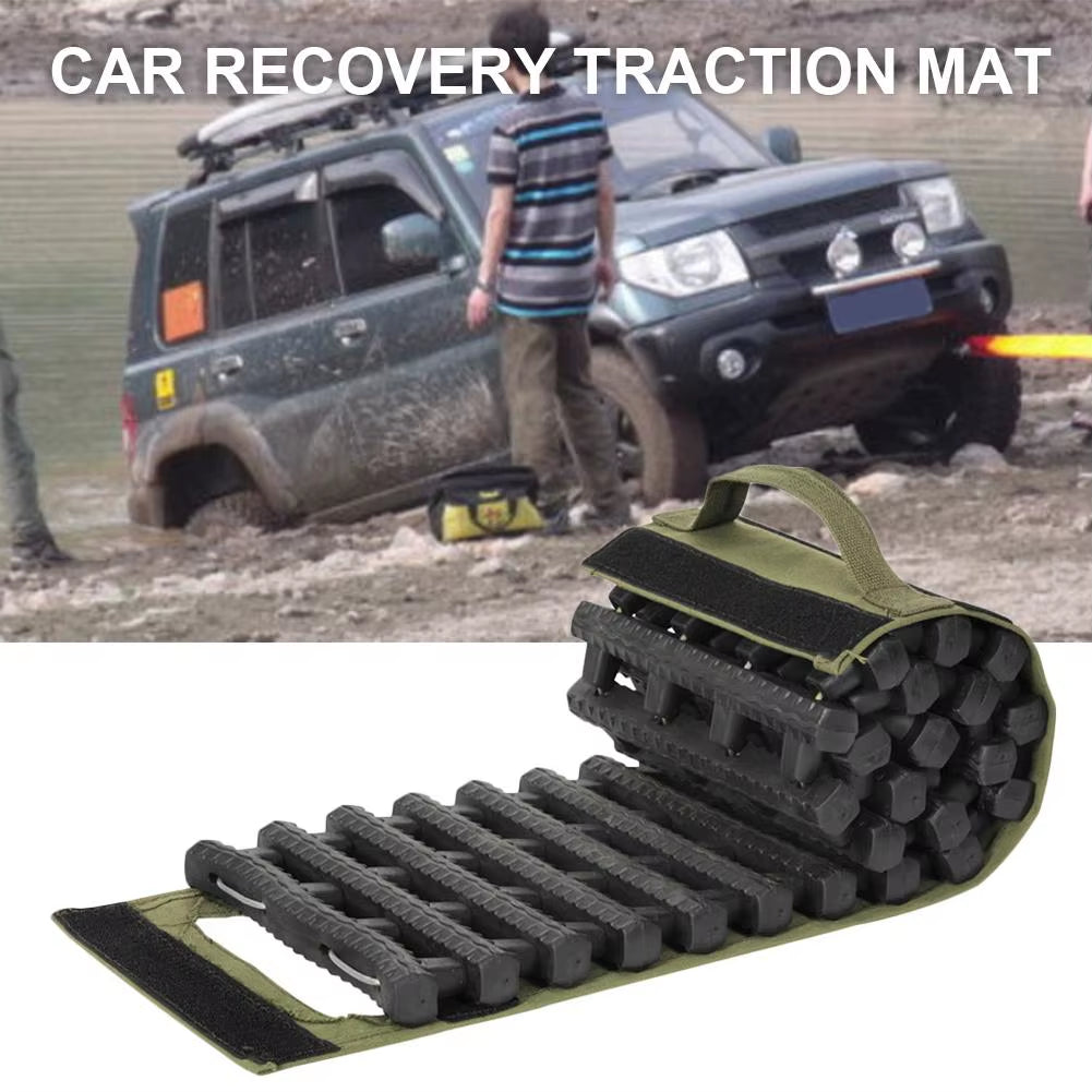 Recovery Traction Mat Portable Emergency Track Tire Ladder Car Recovery Indestructible Traction Mat for Ice Snow Sand Off-Road
