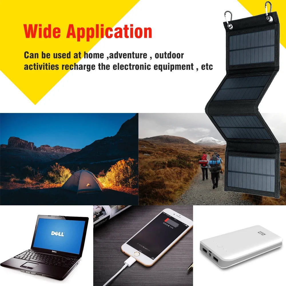 100W 10V Portable Solar Panel Kit, Folding Charger for Camping, RV, Marine, Waterproof