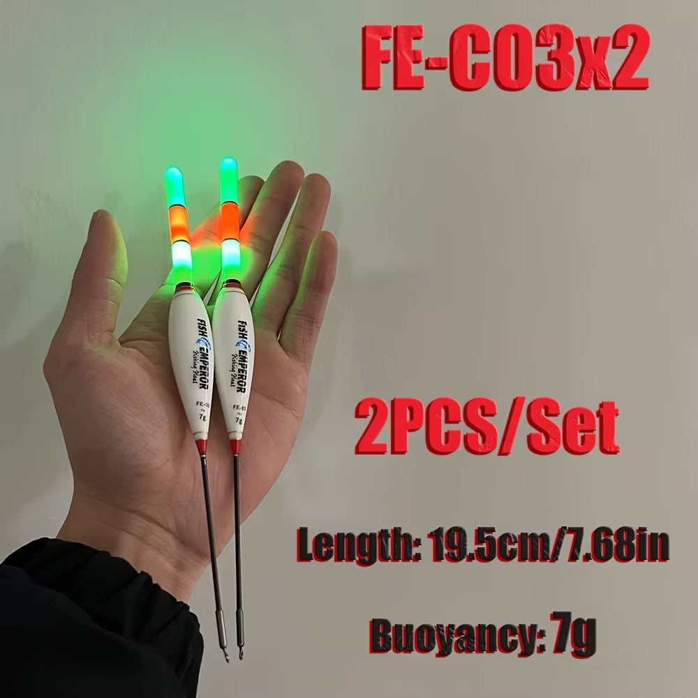 2Pcs Night Fishing Electronic Float Large Buoyancy Buoy Led Luminous Cr425 Summer Luminous Fishing Gear Fishing Gear 2024 New