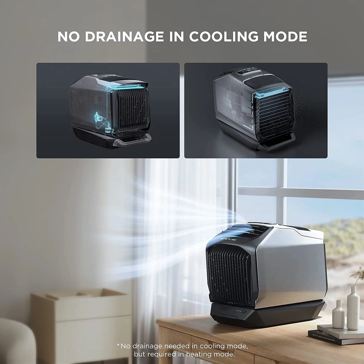 Portable Air Conditioner with Heat 5100 BTU for Outdoor WAVE 2, Air Conditioning Unit , Air Portable AC for Tent Camping/Rvs or Home Use (Battery Included)