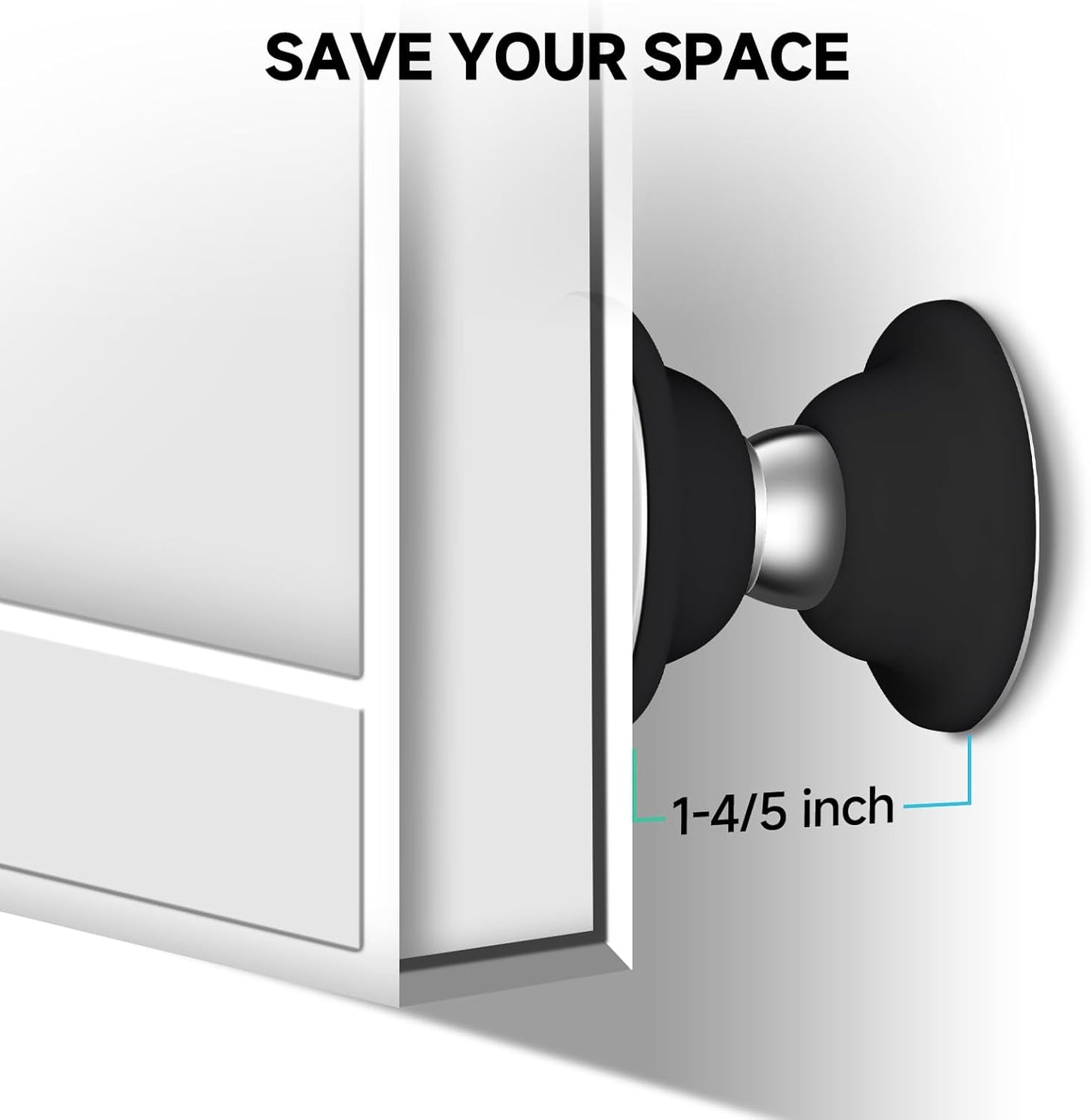 RV Magnetic Door Catch RV Door Holder Catches for RV Baggage Door, Camper, Trailer (Black, 2 Pack)