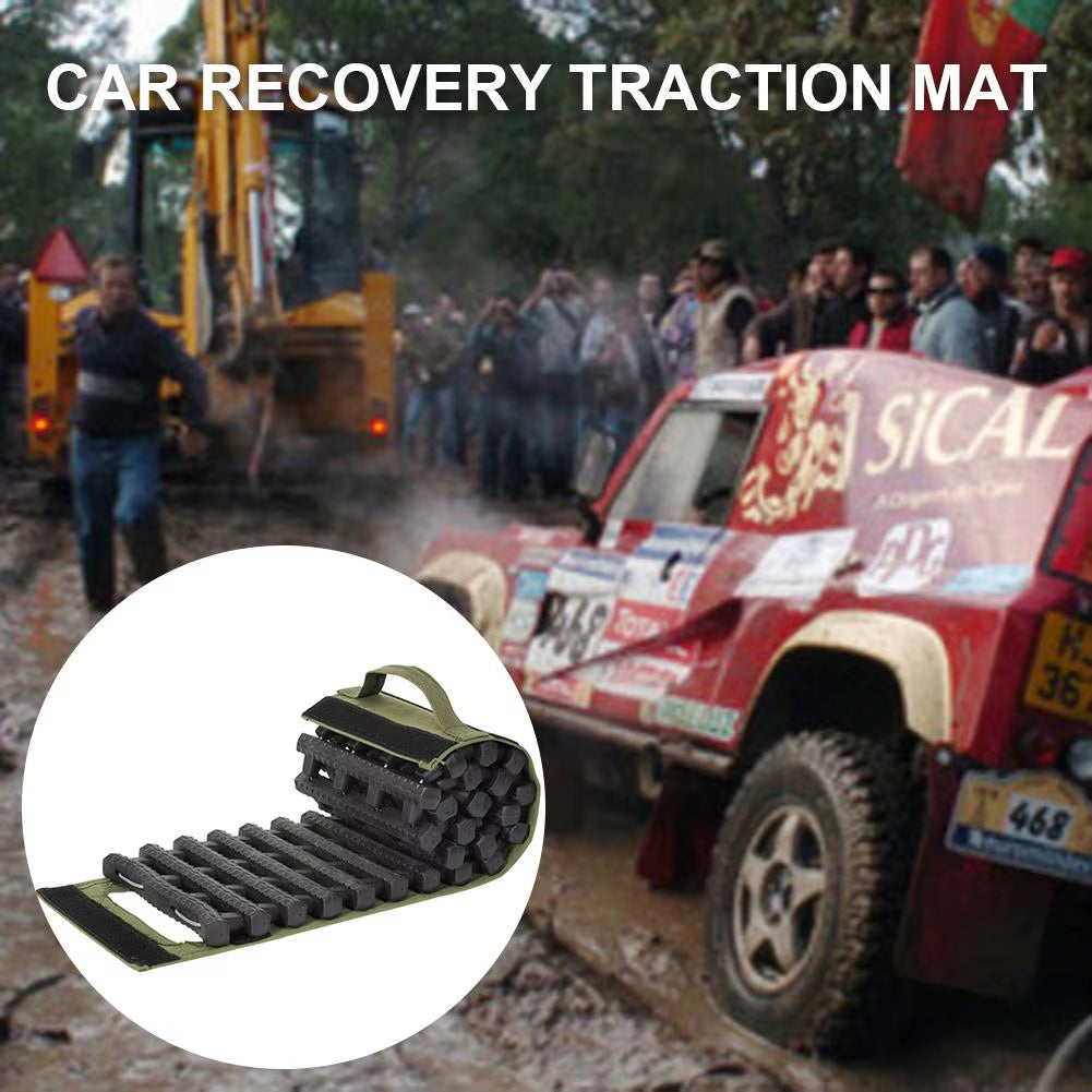 Recovery Traction Mat Portable Emergency Track Tire Ladder Car Recovery Indestructible Traction Mat for Ice Snow Sand Off-Road
