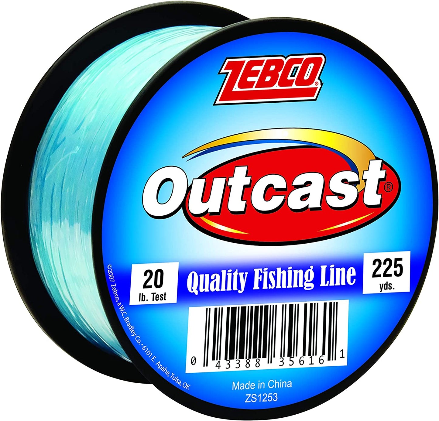 Outcast Monofilament Fishing Line, Low Memory and Stretch, High Tensile Strength