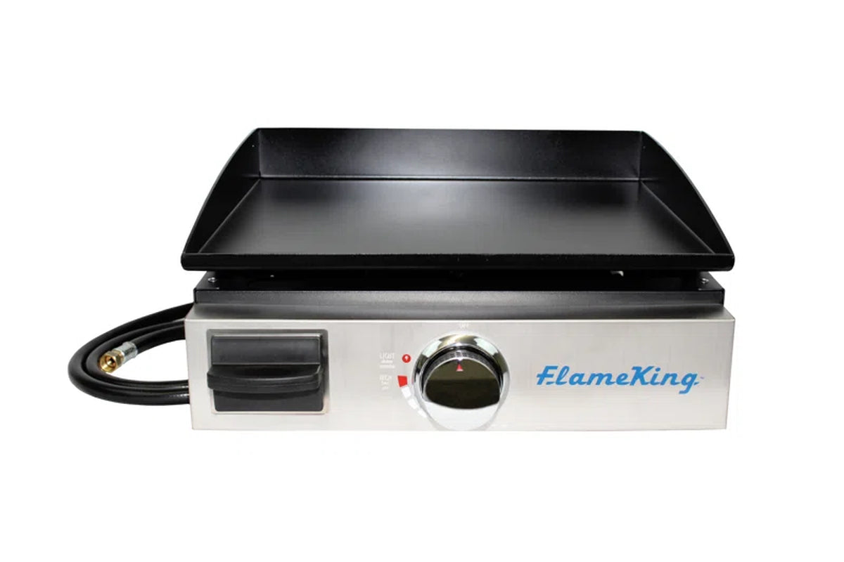 Portable Propane Cast Iron Grill Griddle Tabletop with Regulator for RV Pullout Kitchen