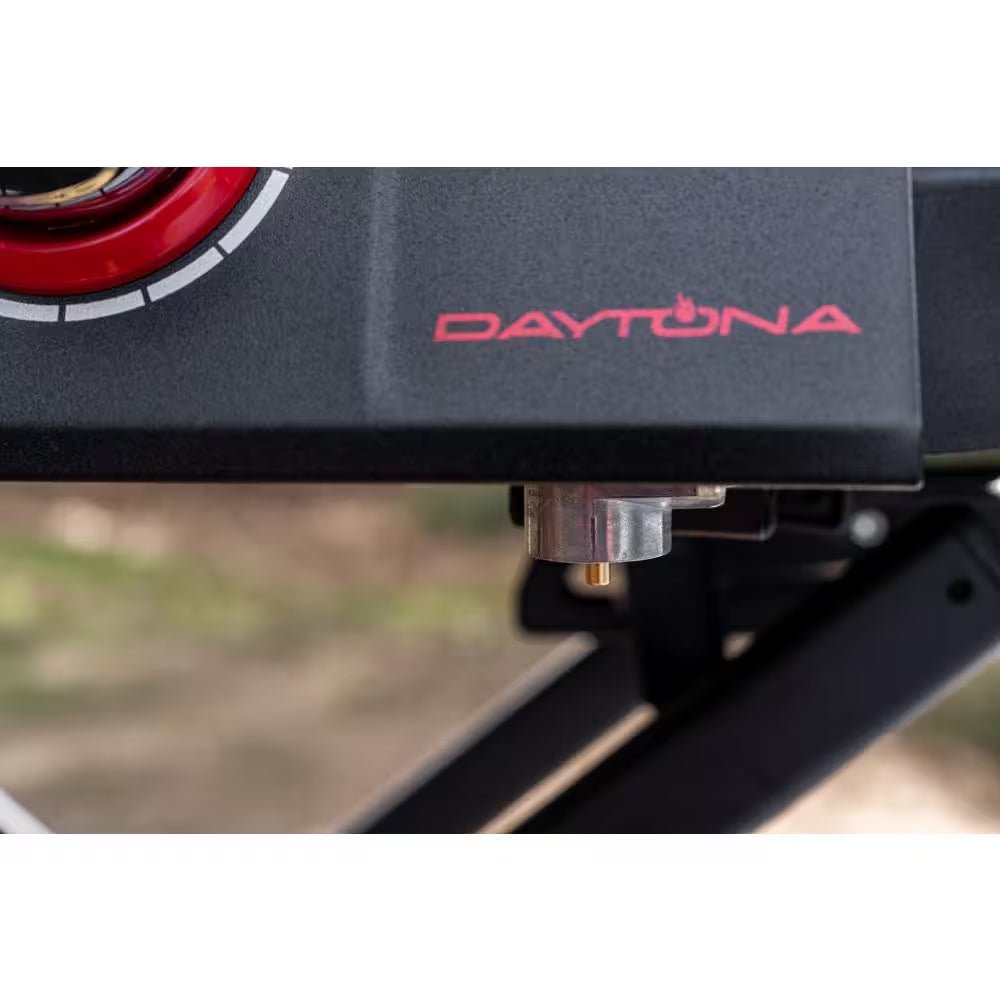 Daytona 2-Burner Propane Gas Grill 21 In. Flat Top Griddle with Foldable Cart in Black