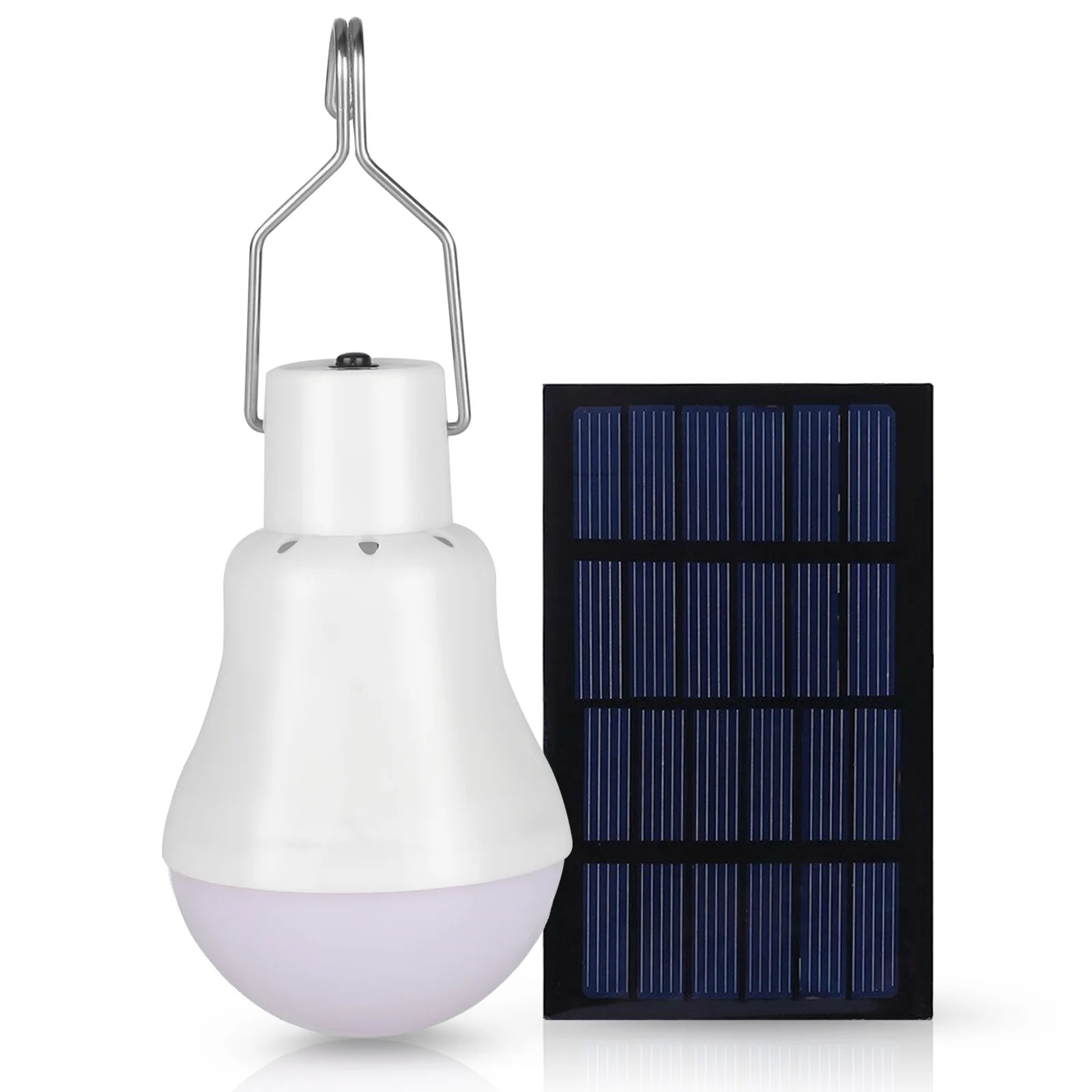 Portable Solar Powered LED Bulb Lights Outdoor Solar Energy Lamp Lighting for Home Fishing Camping Emergency, 3W Rechargeable
