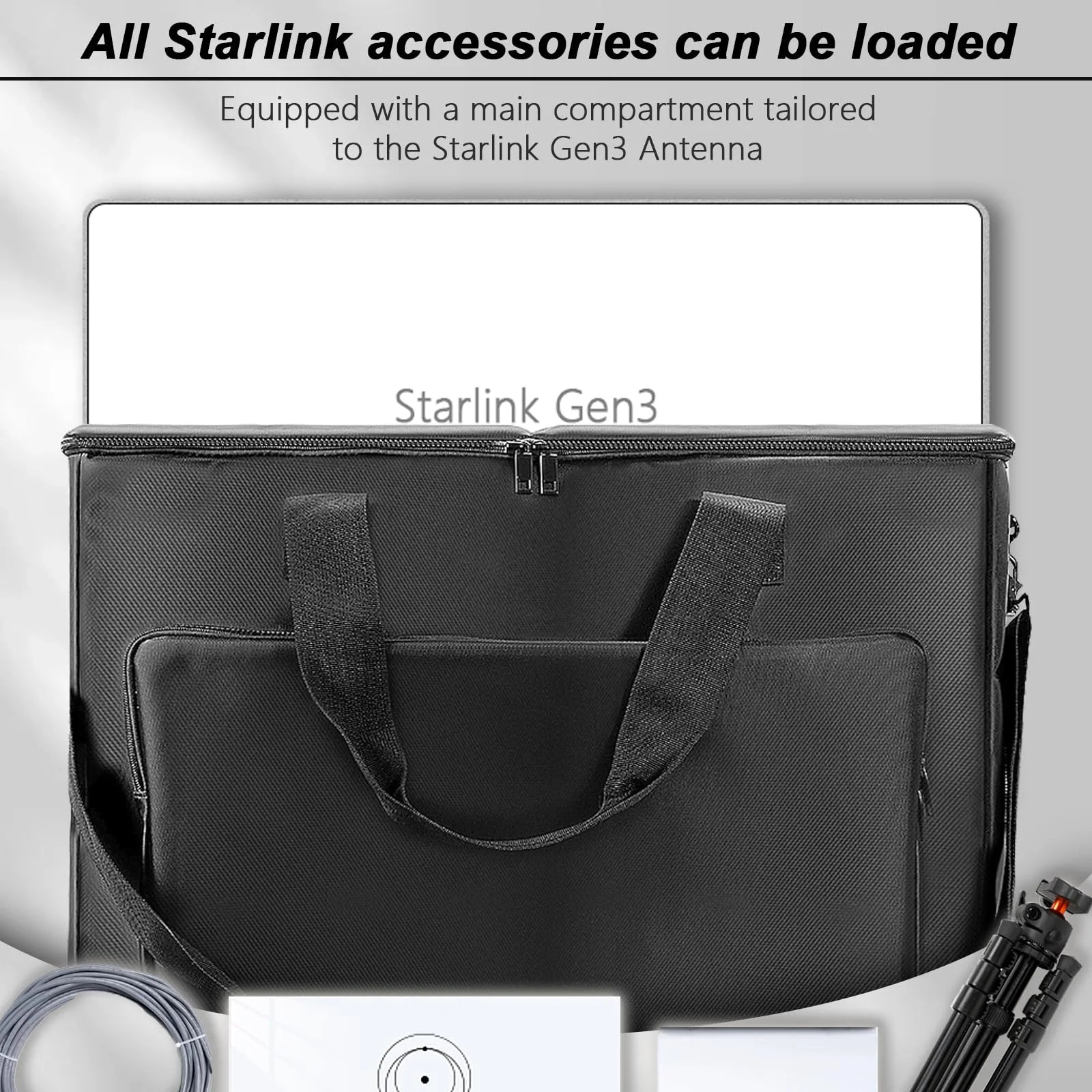 Starlink Gen 3 Outdoor Travel Bag, Handbag for Starlink Dish and All Accessories