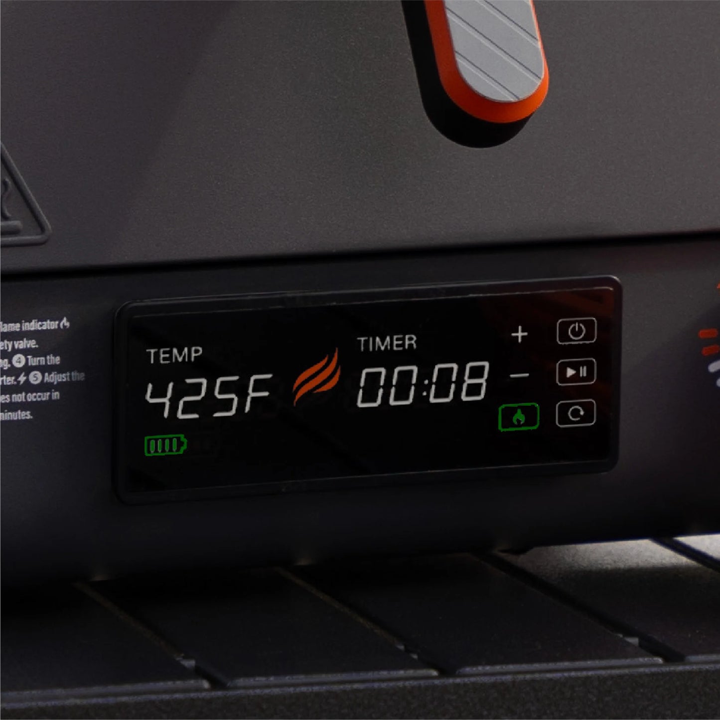 Adventure Ready Portable Propane Air Fryer, 4 Quart, Gray & Orange, 18W, 3Ft Cord