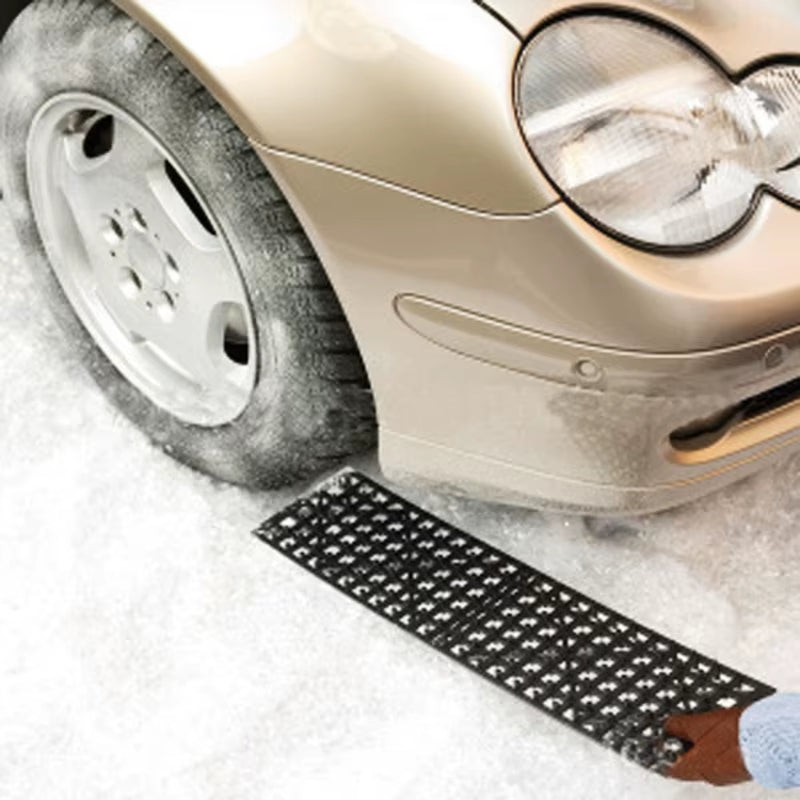 Off-Road Anti-Skid Chain Traction Boards 1 Pair Recovery Track Mat for Car Truck Tire Traction Sand Mud Snow Ladder