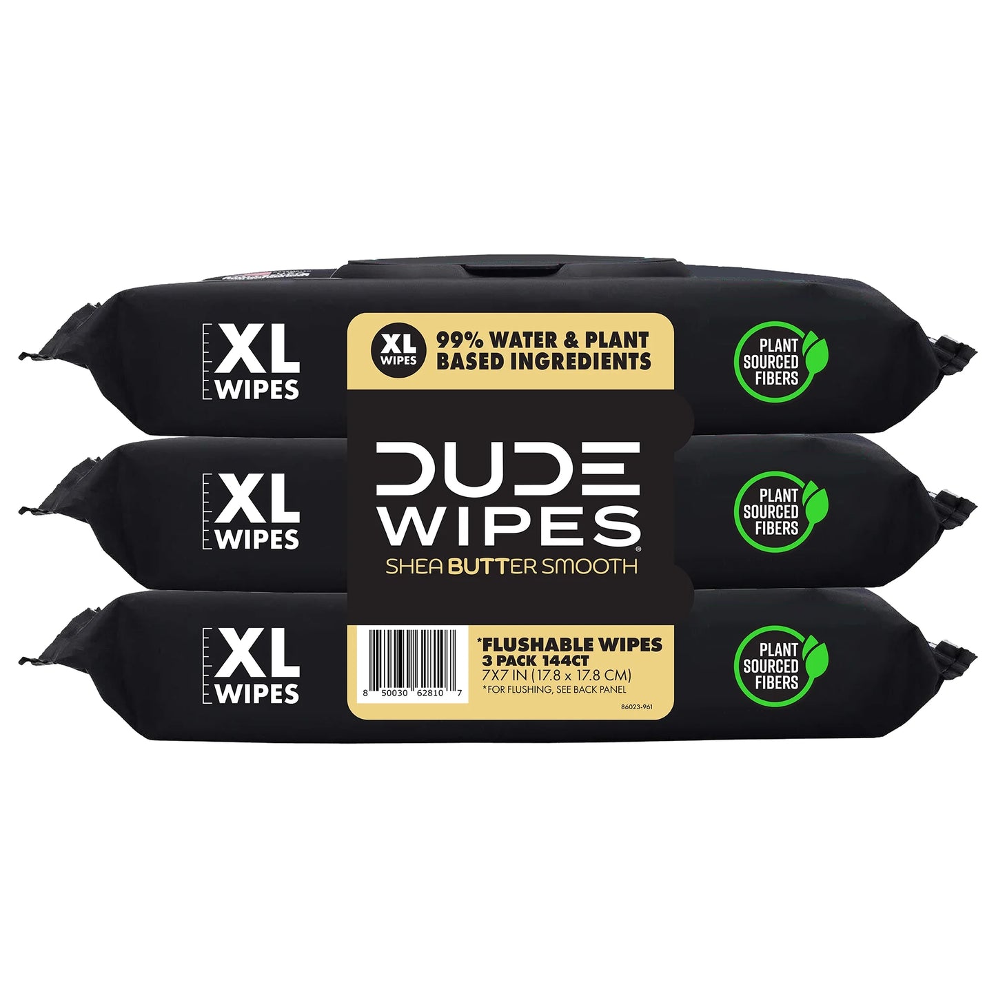 Flushable Wipes, Extra Large Shea Butter Smooth Wet Wipes, 144 Count