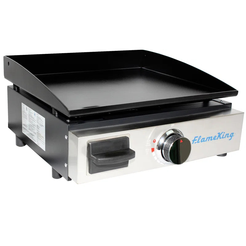 Portable Propane Cast Iron Grill Griddle Tabletop with Regulator for RV Pullout Kitchen