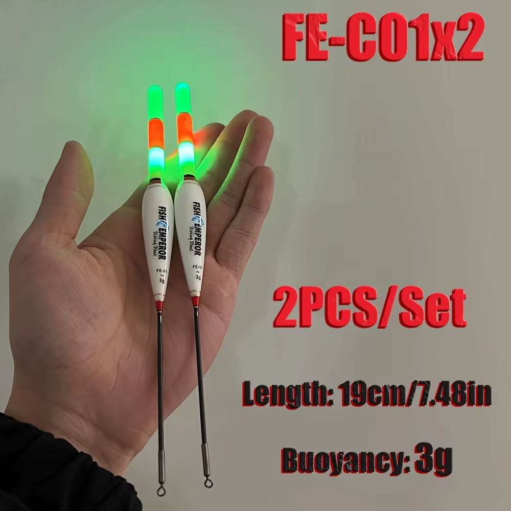 2Pcs Night Fishing Electronic Float Large Buoyancy Buoy Led Luminous Cr425 Summer Luminous Fishing Gear Fishing Gear 2024 New