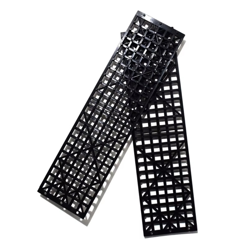 Off-Road Anti-Skid Chain Traction Boards 1 Pair Recovery Track Mat for Car Truck Tire Traction Sand Mud Snow Ladder