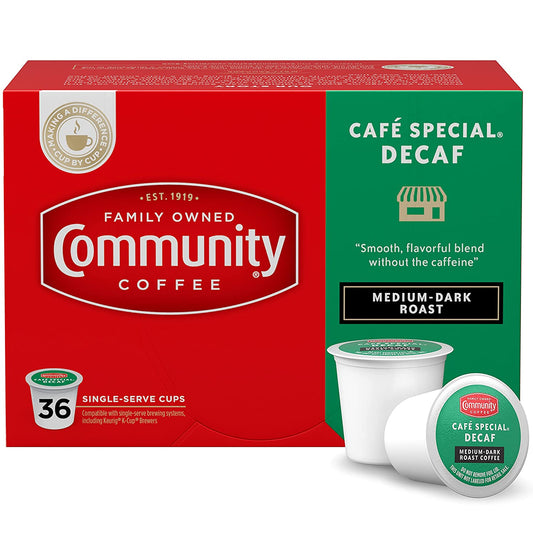 Café Special 36 Count Coffee Pods, Medium Dark Roast Decaf, Compatible with Keurig 2.0 K-Cup Brewers