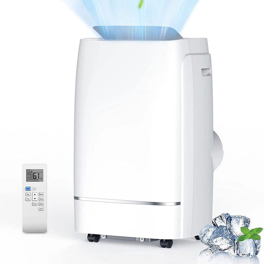 8150BTU (12000 BTU ASHRAE) Portable Air Conditioner, 550 Sq. Ft, 2023 Ultra Quiet 3-In-1 Portable AC Unit, Wide Oscillation, 24H Timer, Air Conditioner Portable for Room, Remote Control