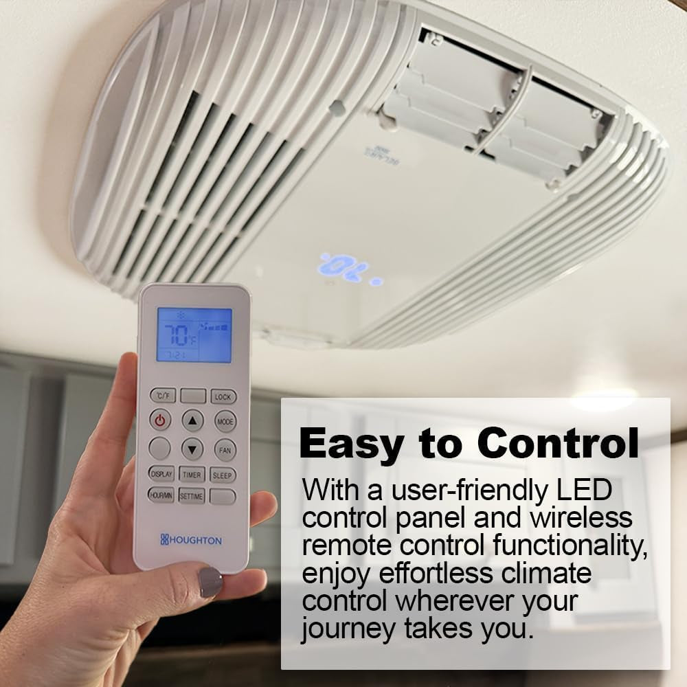 RV Air Conditioner 15K Ducted or Non-Ducted | Quiet AC | 110-120V | Heat Pump and Cooling | Easy Install | All-In-One Unit | for Camper, Fifth Wheel, Food Trucks (Ducted, White)