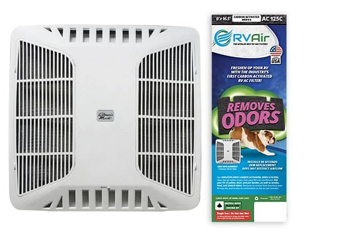 AC-125C - Activated Carbon Air Conditioner Filter Replacement, 2 Filters - 1 for Each Side of Unit, 16.5" X 6"