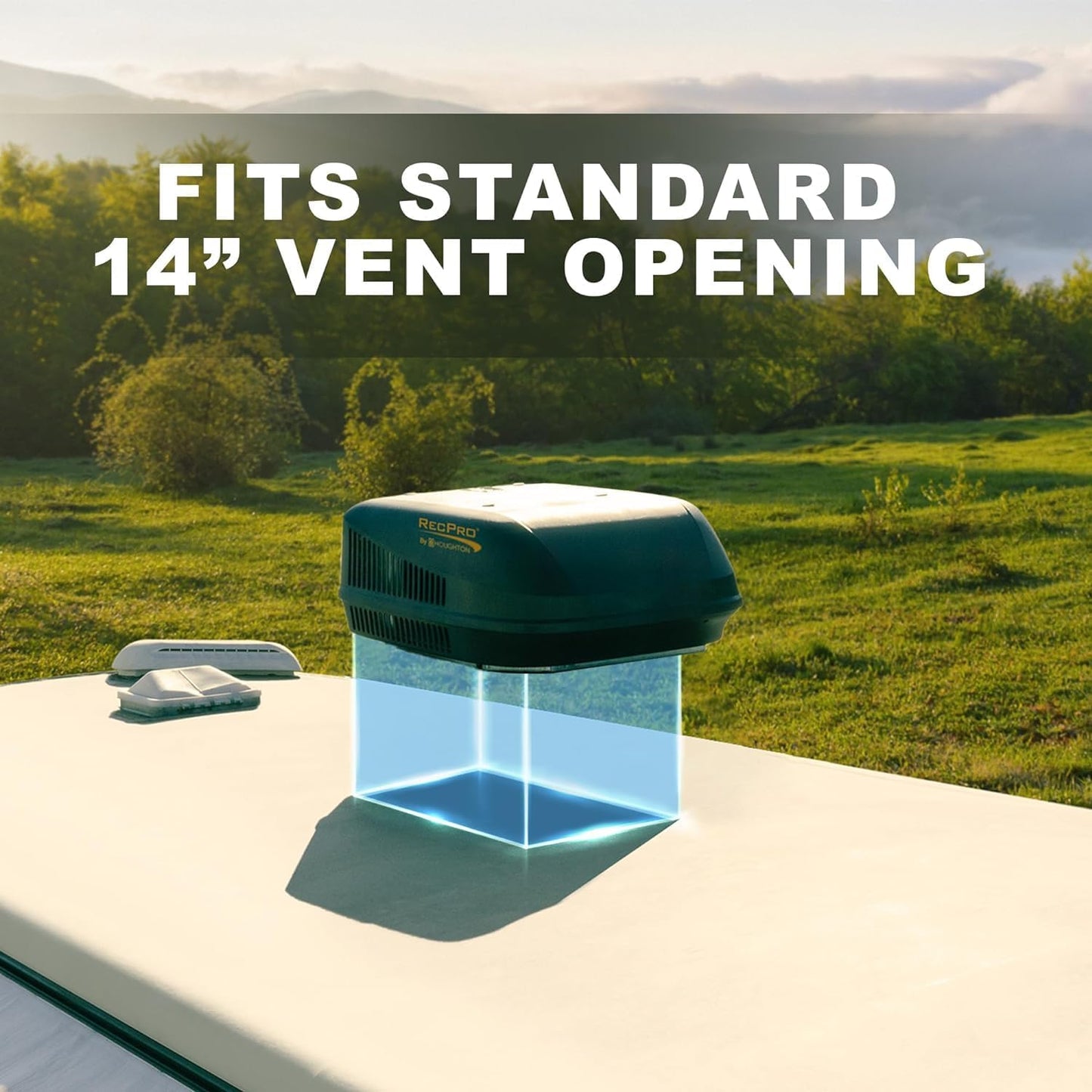 RV Air Conditioner 15K Ducted or Non-Ducted | Quiet AC | 110-120V | Heat Pump and Cooling | Easy Install | All-In-One Unit | for Camper, Fifth Wheel, Food Trucks (Ducted, White)