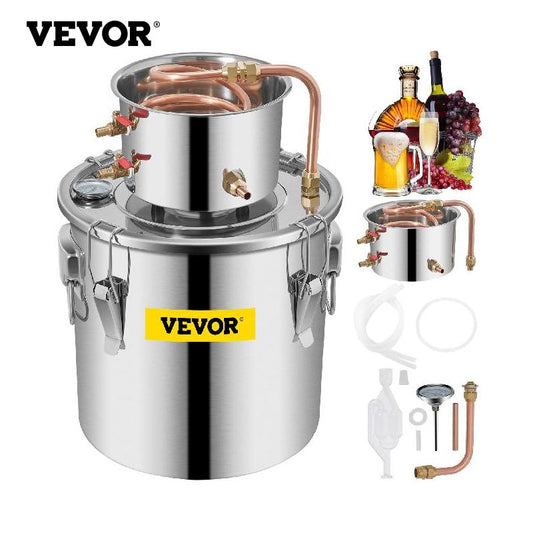 VEVOR Still 3, 5, 8 Gallon Stainless Steel Distiller Home Brewing Kit